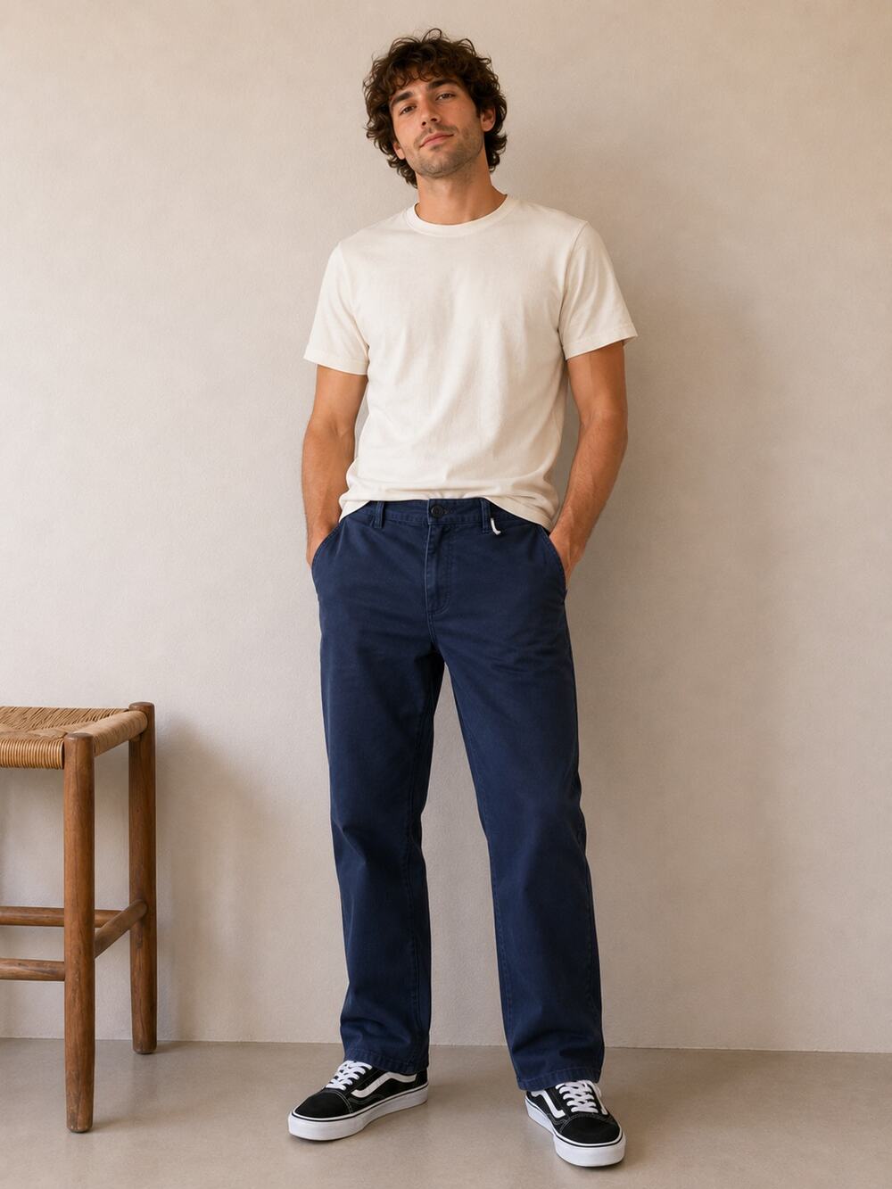 Volcom Stone Made Chino Pants Navy Blue Straight Leg Mens 30 Skate Workwear